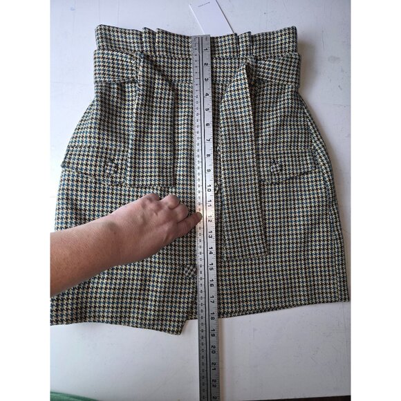 NWT Lovers + Friends Houndstooth High-Waist Mateo Mini Skirt S Academia Preppy - Picture 6 of 7